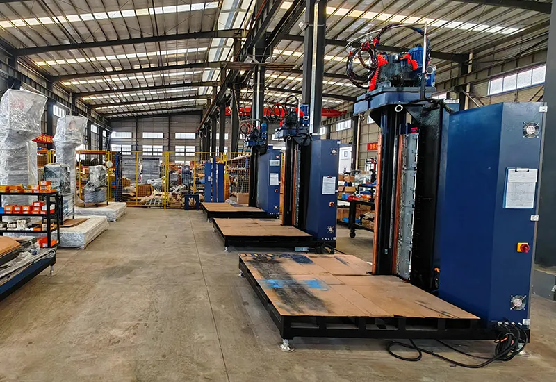Vertical seam welding machine assembly area