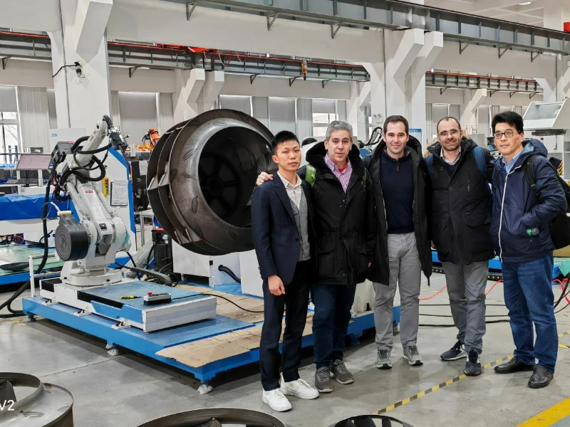 Acceptance of impeller automated welding robot
