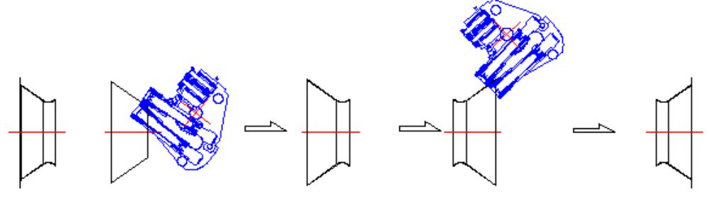 Schematic diagram of the centrifugal fan inlet cone processed by CNC flanging machine (flange and bell mouth)