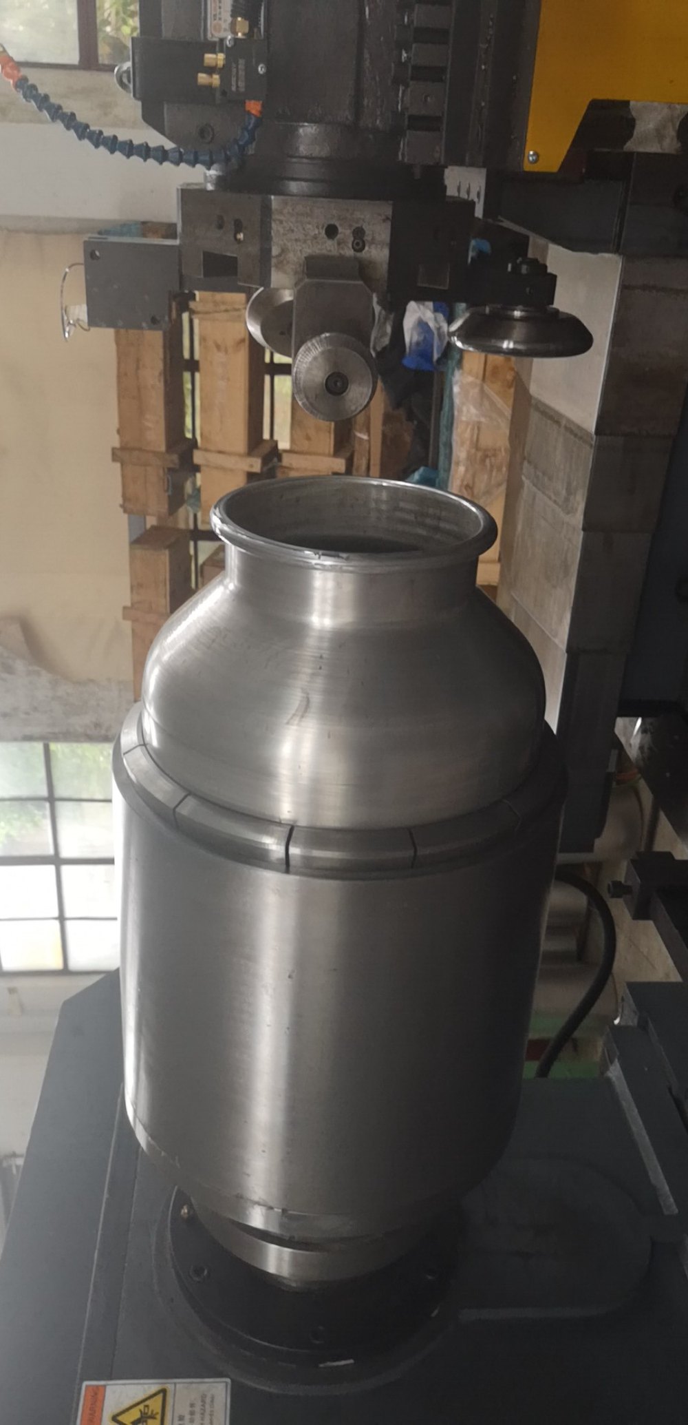CNC metal spinning beading for milk cans mouth