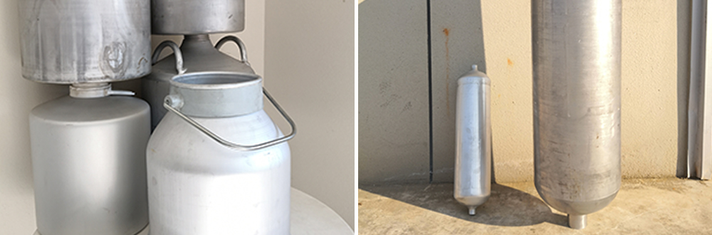 Milk cans aluminum alloy hydrogen cylinder